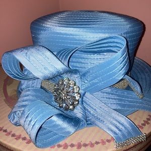 Sky blue church hat